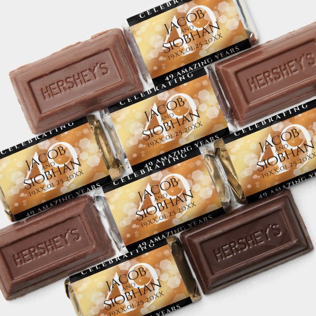 Elegant 49th Copper Wedding Anniversary Hershey's Miniatures (Assorted)