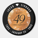 Elegant 49th Copper Wedding Anniversary Magnet
