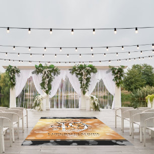 Elegant 49th Copper Wedding Anniversary Outdoor Rug