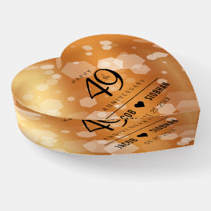 Elegant 49th Copper Wedding Anniversary Paperweight