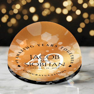 Elegant 49th Copper Wedding Anniversary Paperweight