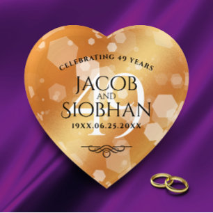 Elegant 49th Copper Wedding Anniversary Paperweight