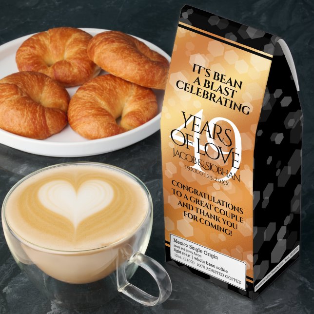 Elegant 49th Copper Wedding Anniversary Roasted Coffee (Breakfast)