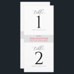Elegant 4 inch Square Wedding Table Numbers<br><div class="desc">Elevate your wedding tables with our Simple Elegant 4x4 Inch Square Table Number Cards. These exquisite cards feature a modern swirly font that adds a touch of sophistication to your reception decor. Personalized with the couple's names and wedding date, they become a charming keepsake of your special day. Measuring at...</div>