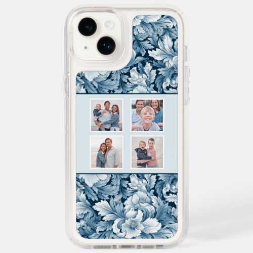 Elegant 4_Photo Blue Vintage Floral Speck iPhone 14 Plus Case