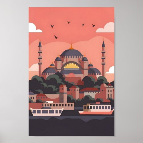 Elegant 4K Istanbul City Landscape Poster