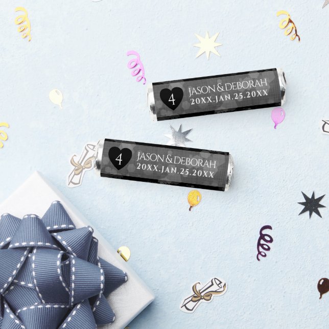 Elegant 4th Linen Wedding Anniversary Celebration Breath Savers® Mints (Party)
