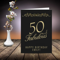 Elegant 50 and Fabulous Ornament 50th Birthday
