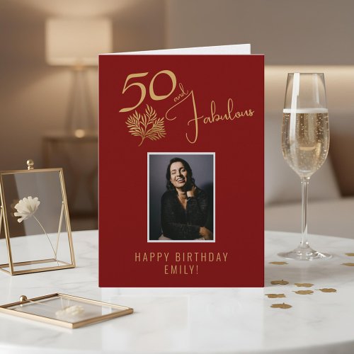 Elegant 50 and Fabulous Twigs 50th Birthday Photo