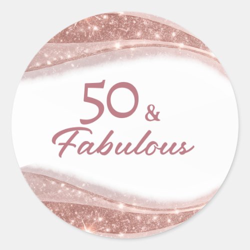 Elegant 50 & Fabulous Rose Gold Birthday 