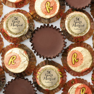 Elegant 50 Years Married Gold Reese's Peanut Butter Cups