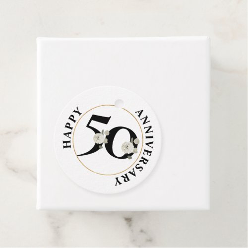 Elegant 50th Anniversary Favor Tags