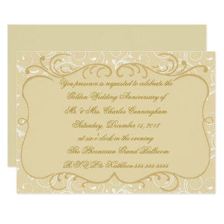 Elegant 50th Anniversary Invite