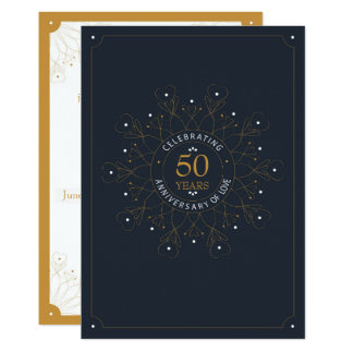 Elegant 50th Anniversary Invite