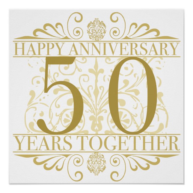 Elegant 50th Anniversary Poster (Front)