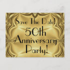 Elegant 50th Anniversary Save The Date Postcards