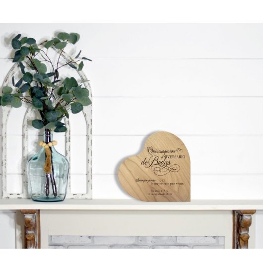 Elegant 50th Anniversary Spanish Verse Heart Block (Lifestyle)