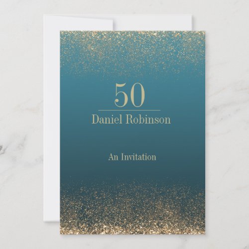 Elegant 50th Birthday Party Invite