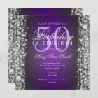Elegant 50th Birthday Party Sparkles Purple Silver
