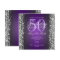 Elegant 50th Birthday Party Sparkles Purple Silver