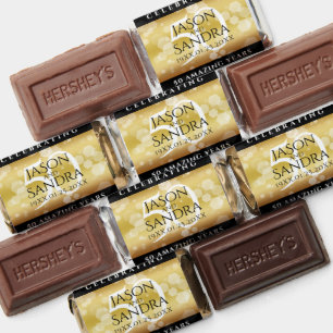 Elegant 50th Golden Wedding Anniversary Hershey's Miniatures