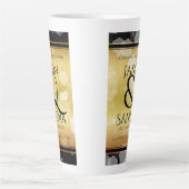 Elegant 50th Golden Wedding Anniversary Latte Mug (Front)