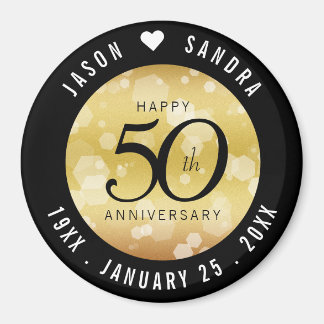 Elegant 50th Golden Wedding Anniversary Magnet