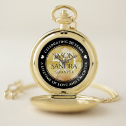 Elegant 50th Golden Wedding Anniversary Pocket Watch at Zazzle