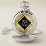 Elegant 50th Golden Wedding Anniversary Pocket Watch at Zazzle
