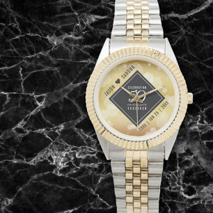 Elegant 50th Golden Wedding Anniversary Watch