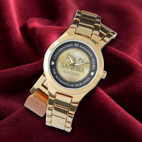 Elegant 50th Golden Wedding Anniversary Watch