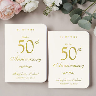 Elegant 50th Wedding Anniversary Foil Notebook