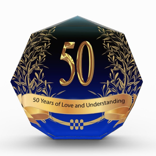 Elegant 50th Wedding Anniversary Gifts (Front)