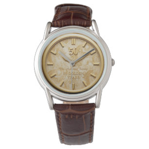 Elegant 50th Wedding Anniversary Gold Watch