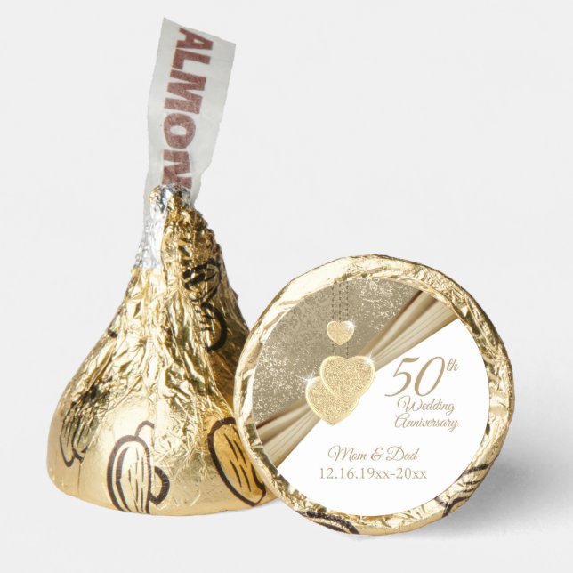 Elegant 50th Wedding Anniversary   Hershey®'s Kisses® (Front)