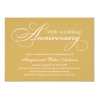 ELEGANT 50TH | WEDDING ANNIVERSARY INVITATION