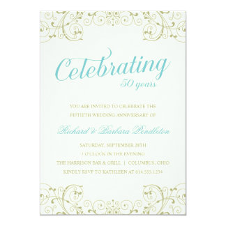 Elegant 50th Wedding Anniversary Invite