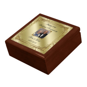 Elegant 50th Wedding Anniversary Photo Gift Box