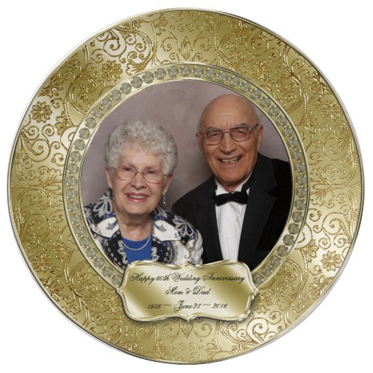 Elegant 50th Wedding Anniversary Photo Plate Zazzle Elegant 50th Wedding Anniversary Photo Plate