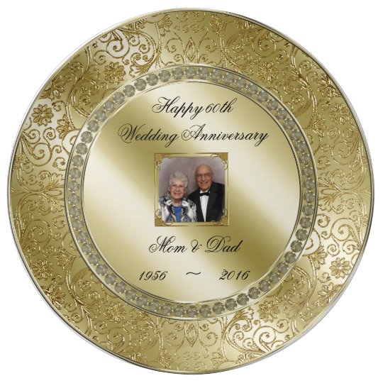 Elegant 50th Wedding Anniversary Photo Plate | Zazzle.com