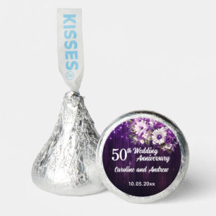 Elegant 50th Wedding Anniversary String Lights Hershey®'s Kisses®
