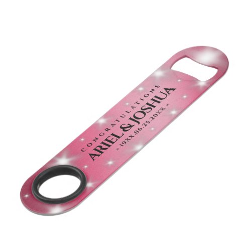 Elegant 52nd Star Ruby Wedding Anniversary Bar Key