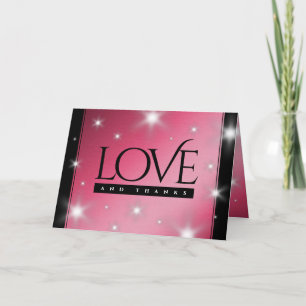 Elegant 52nd Star Ruby Wedding Anniversary Letterpress Thank You Card