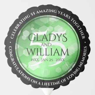 Elegant 55th Emerald Wedding Anniversary