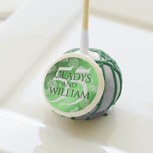 Elegant 55th Emerald Wedding Anniversary Cake Pops