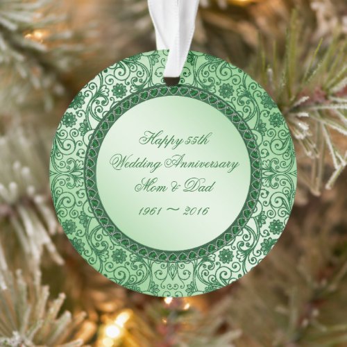 Elegant 55th Wedding Anniversary Acrylic Ornament