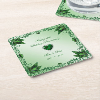 Elegant 55th Wedding Anniversary Coaster