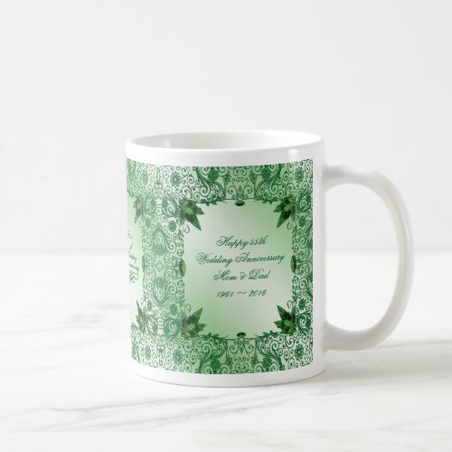 Elegant 55th Wedding Anniversary Coffee Mug