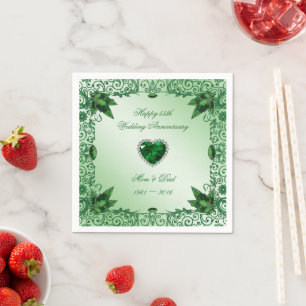 Elegant 55th Wedding Anniversary Paper Napkins
