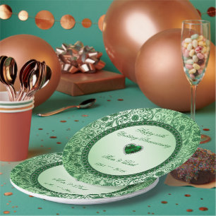 Elegant 55th Wedding Anniversary Paper Plate